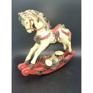 Vintage 1991 Ginny Inc Christmas Collection Musical Rocking Horse
